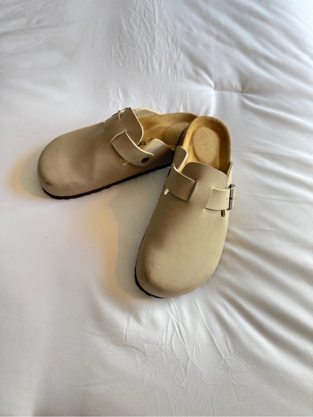 Beige Slip-On Comfort Clogs for Women